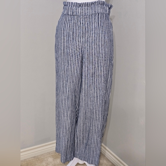 Laundry By Shelli Segal Wide-Leg Linen-Blend Pants Women's Size Medium - Picture 3 of 11